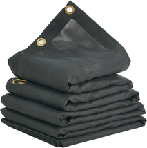 Dump Truck Mesh Tarp, 7 X 22 Ft, PVC Coated Black Heavy Duty Cover with 5 - $115.82