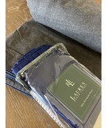 Ralph Lauren Chandler Gray Flannel Twin Duvet Cover w/ 1 New Navy Standa... - $89.05