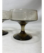 4 Libbey Tawny Smoke Champagne /Sherbet Dessert Vintage Footed 8oz Glasses - £19.54 GBP