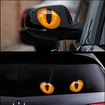 2pcs Waterproof Reflective Cat Eyes Car Bumper Sticker Rearview Mirror Decal - £3.15 GBP