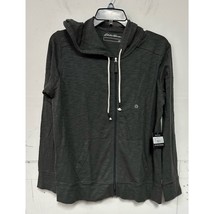 Eddie Bauer Legend Wash Slub Full-Zip Hoodie Dark Gray Size Medium New - $24.75