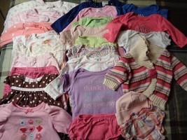 Lot of 24 pieces, girs 3-6 months clothing outfits. - $37.62