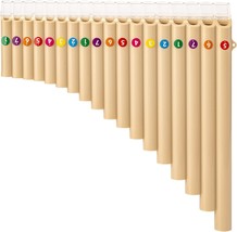 Eco-Friendly C Tone Easy To Learn Pan Flute With 18 Pipes In White. - $41.92