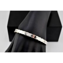 Vintage 925 Sterling Silver Engraved Bangle Bracelet - $44.40