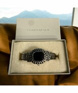 Hidden Paved Silver Tone Case Cuff Bracelet Watch Macy’s Charter Club *READ - $376.79 MXN