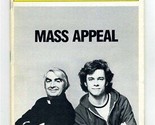 Playbill  MASS APPEAL Milo O&#39;Shea 1982 Michael O&#39;Keefe - £10.87 GBP