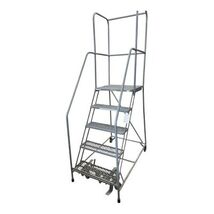 Cotterman 5-Step Rolling Ladder Perforated Step Tread 80" Overall Height... - $296.99