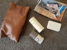 NEW VTG Stetson SAVE Men Talc, Soap, holder dish &amp; Pouch deodorant Toiletry Kit - £21.22 GBP