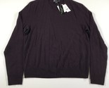 Bloomingdales Cashmeres Pullover Herren XL Lila Weinrote V Ausschnitt - $93.13