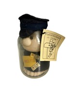 Vtg 1984 Postal Worker -n- Glass Plush FIGURINE Mailman Gift Collectible - $537.10 MXN