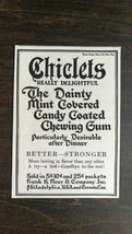 Vintage 1904 Chiclets Candy Coated Chewing Gum Original Ad 721 - $6.64