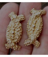 Nice Vintage Napier Gold Tone Screw Back Non-Pierced Earrings, VG COND - £6.99 GBP