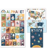 Boho ABC, US Map, World Map, Solar System  Posters | Set of 4 | PreK Edu... - €14,59 EUR