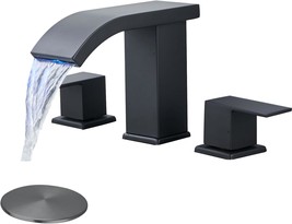 Led Light Bathroom Faucet Black Widespread - Waterfall Bathroom Faucets ... - $1,442.38 MXN