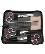 Professional Pet Dog Grooming Combs Scissors Kit Straight Curved Thinnin... - £30.66 GBP