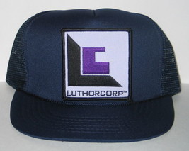 Smallville LuthorCorp Logo Patch on a Black Baseball Cap Hat NEW - $14.50