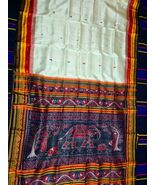 Ikat pure Odisha Sambalpuri Silk Sareefall and Pico done with unstitched... - $210.52