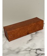 Vintage Brown Vinyl Snap Case Rectangular 12&quot;X3.5&quot;X3&quot; - $10.36