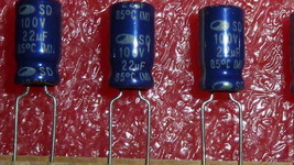 NEW 20PCS SAMWHA 1EKSD2AVB226MAP Radial Electrolytic Capacitor 100V, 22u... - $15.00