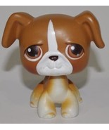 Littlest Pet Shop LPS Boxer Dog #25 Puppy Figure Brown 25 Cake Topper Cu... - $11.23
