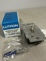 Lutron Incandescent Dimmer, Push-On-Push-Off, White 600W D-600P-WH - NEW - $7.87