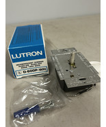 Lutron Incandescent Dimmer, Push-On-Push-Off, White 600W D-600P-WH - NEW - $7.87
