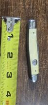 Imperial Folding Pocket Knife With Faux Ivory Handle 3 Blade Vintage - $14.85