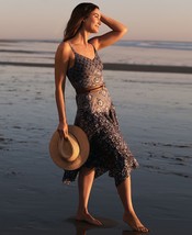 Lauren Ralph Lauren Women&#39;s Patchwork Linen Sleeveless Dress Navy  size 8 B4HP - £25.36 GBP+