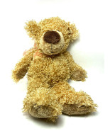 Gund Bobbid Jr Tan Curly Plush Bear 15 Inch with bow #15321 - £14.08 GBP