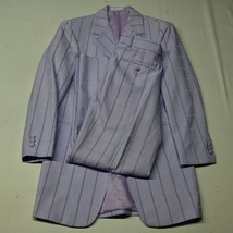 Falcone Boys 16R Lavender Purple Windowpane Jacket Pants Suit - £46.33 GBP