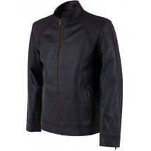 LE High Collar Leather Jacket Men - £118.51 GBP
