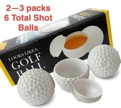 6 Pcs/Set Golf Shots -  Golf Ball Shaped Plastic Shot Glass for Golf -Wide Mouth - £15.70 GBP