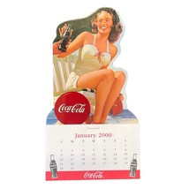 Coca Cola 2000 Calendar Mini Magnetic Magnet 12 Month Girl Coke - £9.09 GBP