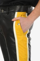 Motorcycle Leather Halloween Lambskin Designer Multicolor Stylish Men Pant - £108.71 GBP+