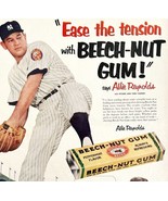Beech Nut Gum Allie Reynolds Yankees 1952 Advertisement Candy Baseball D... - $95.99 CAD