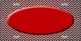 Red White Small Chevron Oval Print Oil Rubbed Metal Novelty License Plate LP-716 - £14.98 GBP