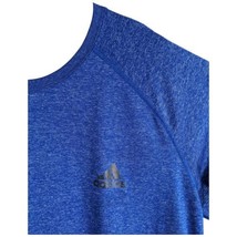 Adidas Ultimate Tee Short Sleeve Athletic T Shirt Mens 2XL Heather Blue - $22.28