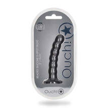 Ouch! beaded silicone g-spot dildo 5 in gunmetal - £35.22 GBP