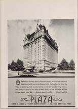 1936 Print Ad The Plaza Hotel Facing Central Park New York City,NY - £10.39 GBP