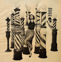 1961 Neet Women&#39;s Shaving Lotion Advertisement Beauty Barber Poles F18B1 - $24.99