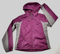 SIERRA DESIGNS Purple Gray Full Zip Microlight Rain Windbreaker Jacket Wms Small - £31.45 GBP