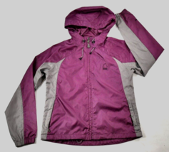 SIERRA DESIGNS Purple Gray Full Zip Microlight Rain Windbreaker Jacket Wms Small - $39.99