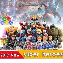  24pcs/set Avengers Endgame Thanos Captain Marvel Hulk Thor Iron Man Minifigures - £36.76 GBP