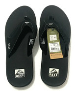 REEF FANNING MEN&#39;S Slip-on SANDALS Nubuck Flip Flop Black Size 12 US....... - $122.75