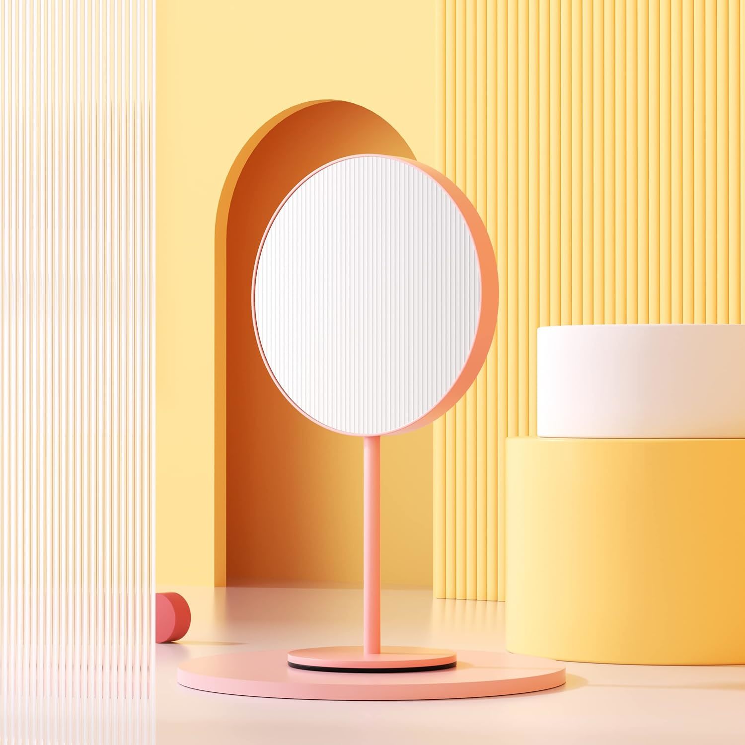 6.5" Colorful Tabletop Mirror For Traveling,Double Sided Cute Makeup Mirror With