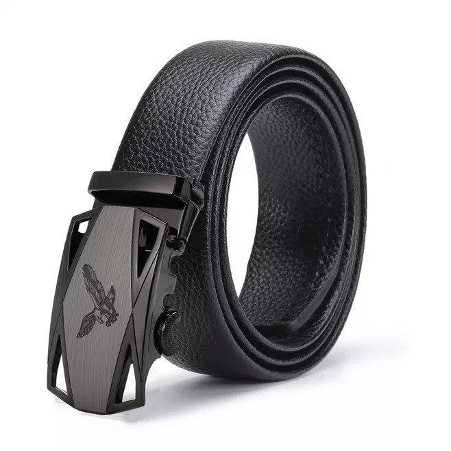 Men Geniune Cowhide Leather Belt Automatic Buckle