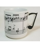 Musical Notes Coffee Mug Cup Musician Composer Chadwick Miller 1980s Vin... - $12.82