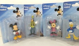 4 Disney Figurines Mickey, Minnie, Donald, Goofy, 2.5&quot; tall. New - £7.68 GBP