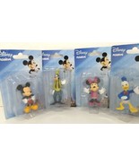 4 Disney Figurines Mickey, Minnie, Donald, Goofy, 2.5&quot; tall. New - £7.78 GBP