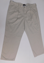 Dockers Signature Khaki D3 Classic Fit Beige Men&#39;s Pants 42x30 Pleated Front - £11.63 GBP
